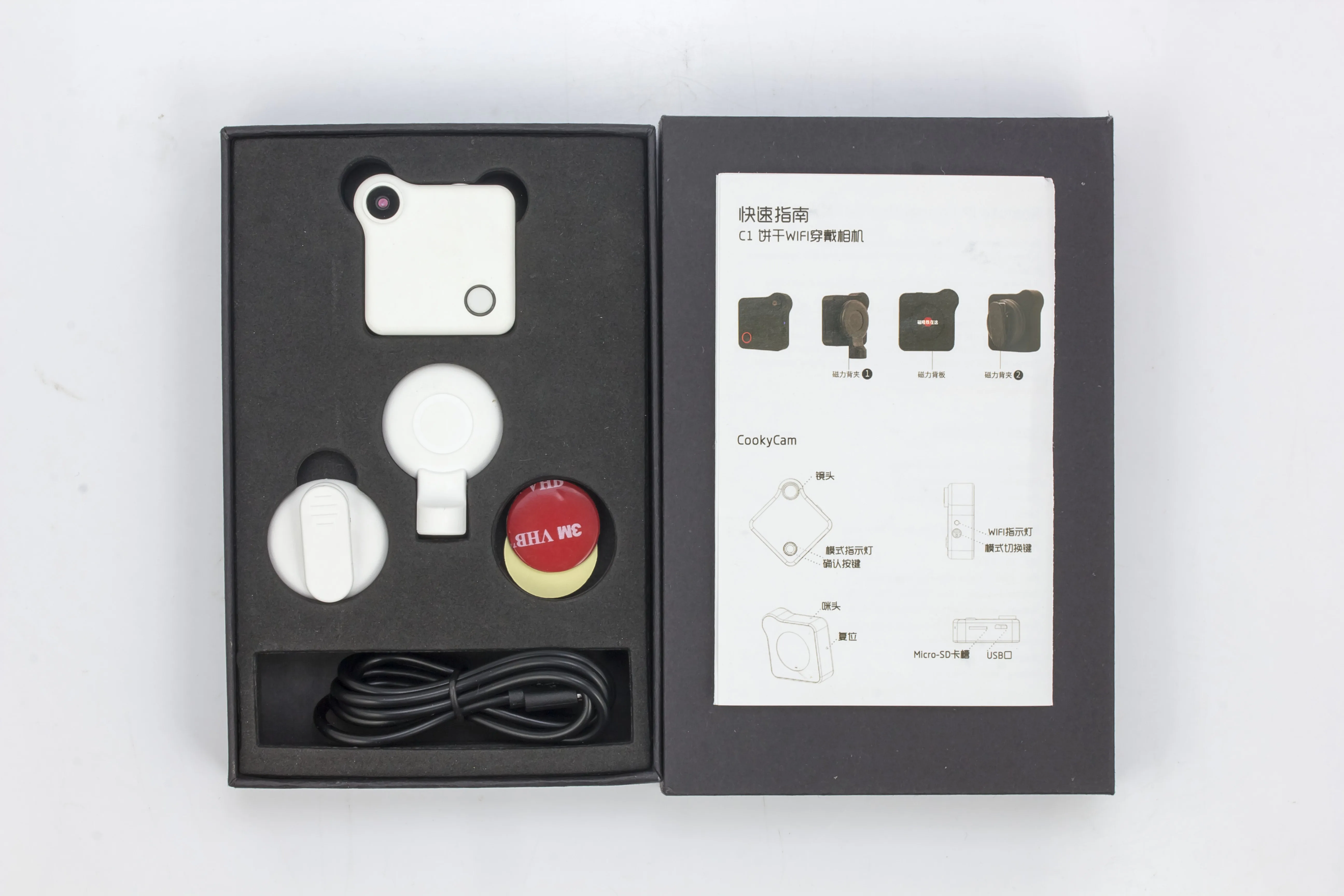 C1 CookyCam wifi AP и удаленное IP соединение надеваемая камера|Камеры видеонаблюдения| |