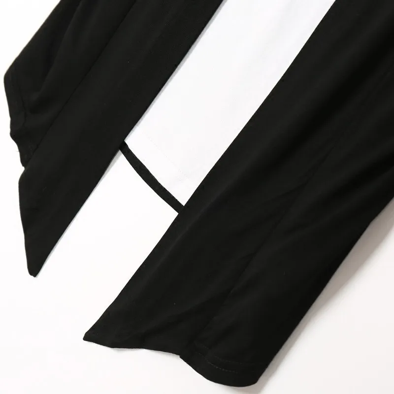 Summer Faux Two Piece Short Sleeve T-Shirts Men Fashion Korean Cardigan Thin Jacket 2020 New O-Neck High Quality Hip Hop Clothes | Мужская