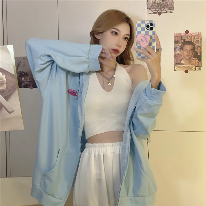 Модный свитер хип-хоп Женская демисезонная свободная стильная тонкая шикарная