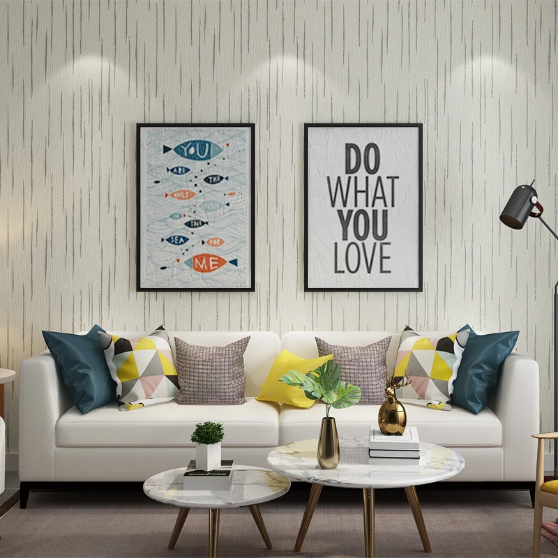 

Papel tapiz Simple de Color liso con textura en relieve gris y blanco con purpurina para pared de dormitorio