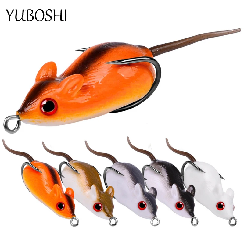 

5cm/9g Floating Mine Frog Mouse Fishing Lure Saltwater/Freshwater 3D Eye Silicone Soft Bait With Fish Hook Accessories