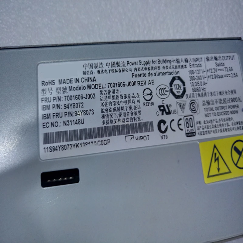 Новый оригинальный блок питания для IBM 3550 3650M4M5 X3850X6 900 Вт DPS-900CB A 43X3315 94Y8087 94Y8067 94Y8118