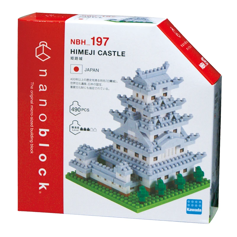 

Kawada Nanoblock NBH_197 Himeji Castle 490pcs Diamond Micro-Sized Building Blocks Creative Mini Bricks Toy For Children