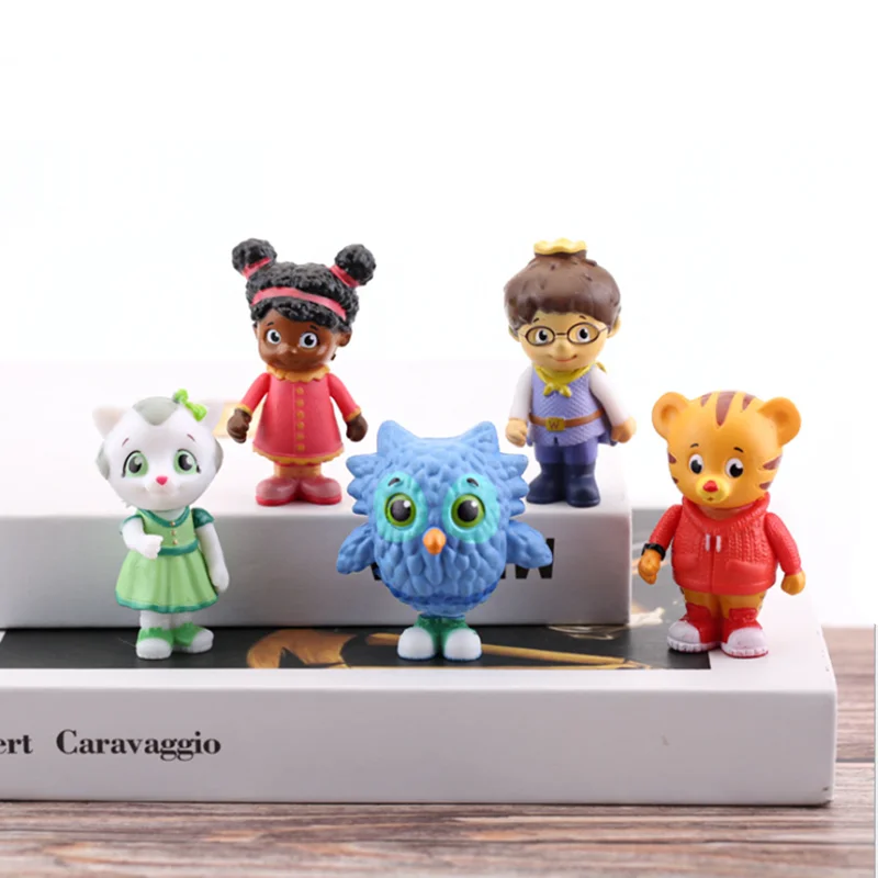5pcs/lot Creative Tiger Daniel Figure Toys PVC Neighborhood Removable Model Katerina Cat For Girls Boys Christmas Gif | Игрушки и хобби