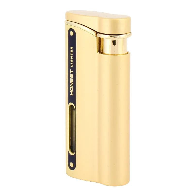 

New Metal Inflatable Lighter Transparent Air Chamber Lighter Seiko Lighter Gift for Men Torch Lighter Butane Lighter
