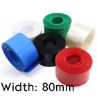 Термоусадочные трубки из ПВХ, обертка для Lipo батарей, защитный чехол, плоский, цветной, ширина 80 мм (диаметр 50 мм)