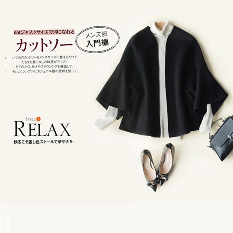 Женское шерстяное пальто элегантное на осень и зиму 100% Корейская винтажная