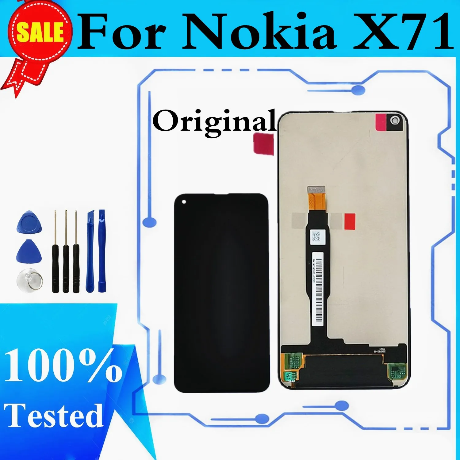 

6.39'' Original LCD For Nokia X71 LCD Screen Display Touch Panel Digitizer For Nokia X 71 TA-1167 TA-1172 LCD Screen Replacement