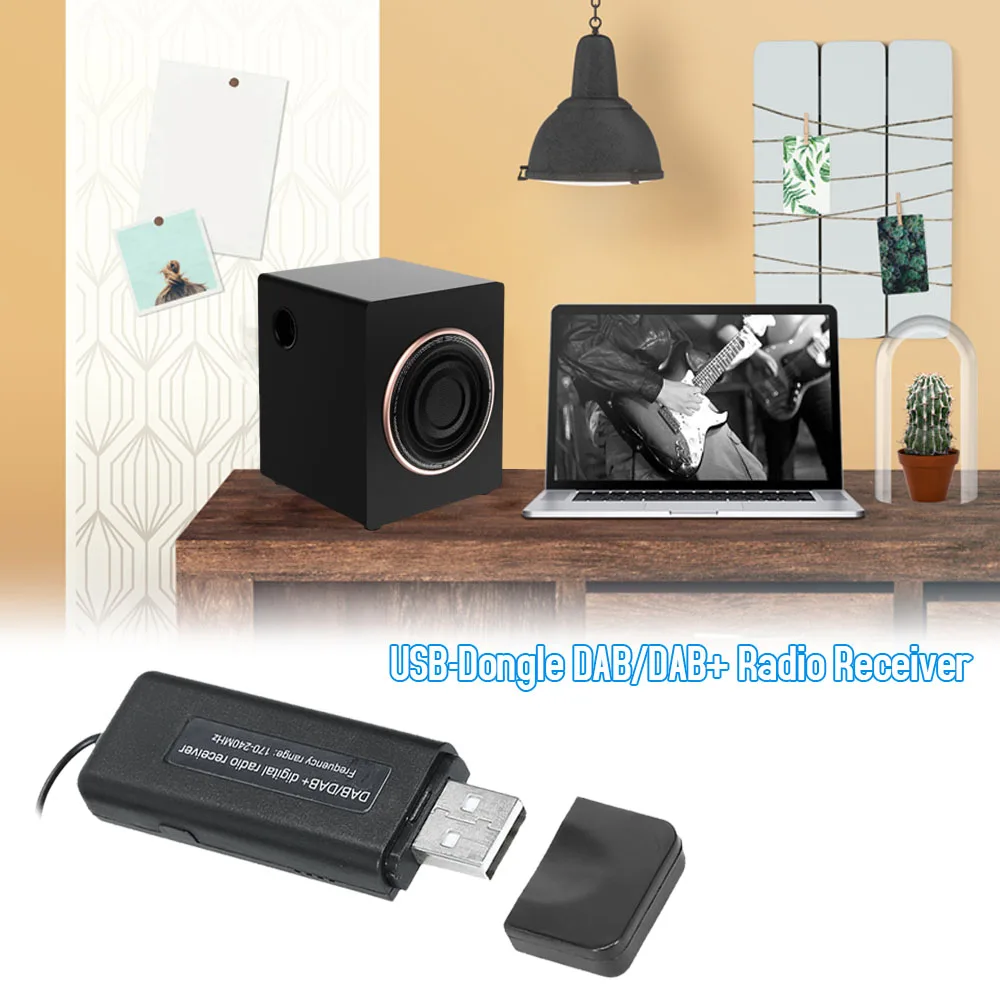 USB-Dongle DAB/DAB+ радио приемник Поддержка DAB/DAB+ полоса III частоты(160-240 МГц