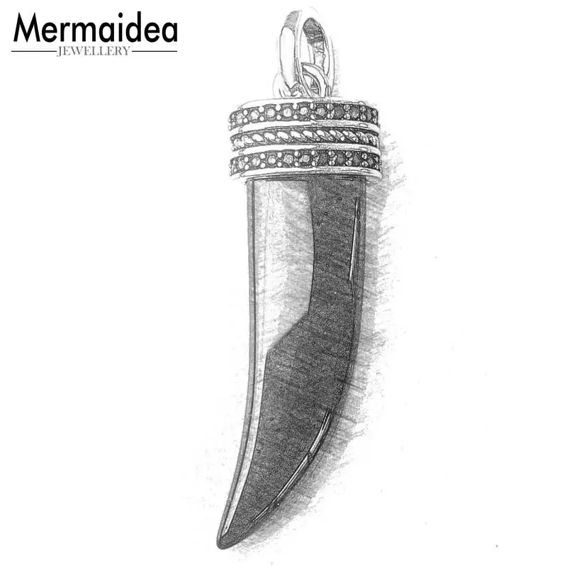 Подвеска с черным тигровым зубом удачи 2020 новые модные ювелирные изделия