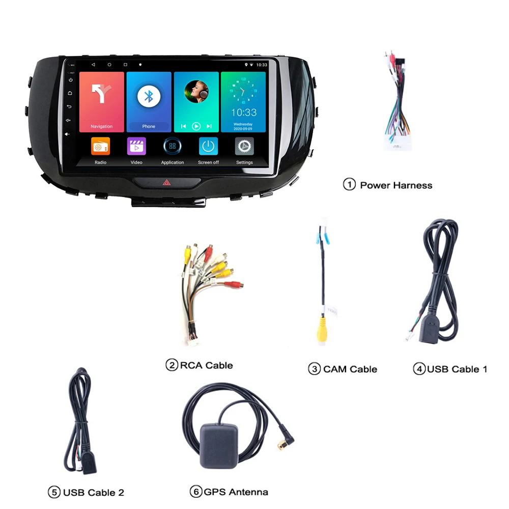 10 1 &quot2.5D Android 8 Автомобильный мультимедийный GPS плеер для Kia Soul SK3 2019 2020