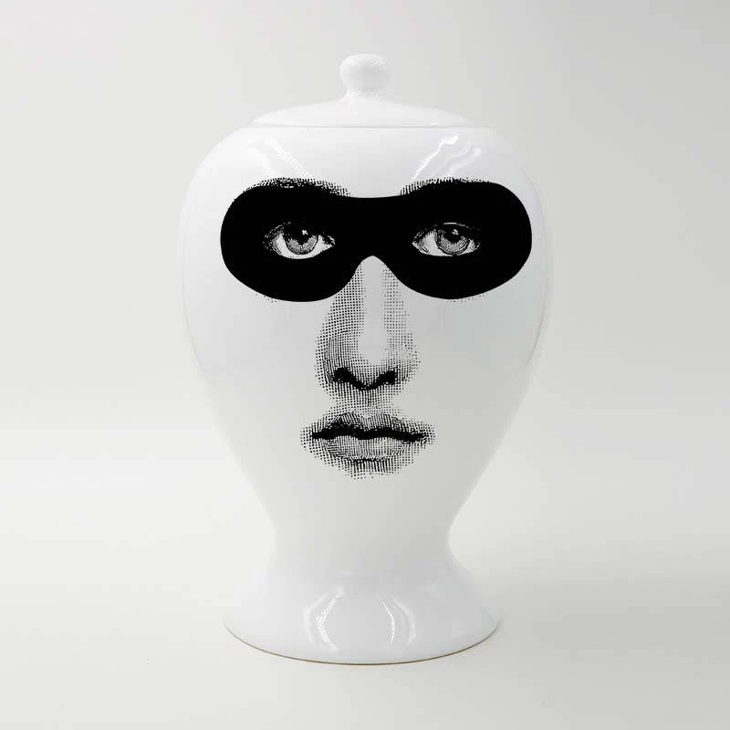 Европейская белая керамическая ваза с креативным выражением вазы цветочный