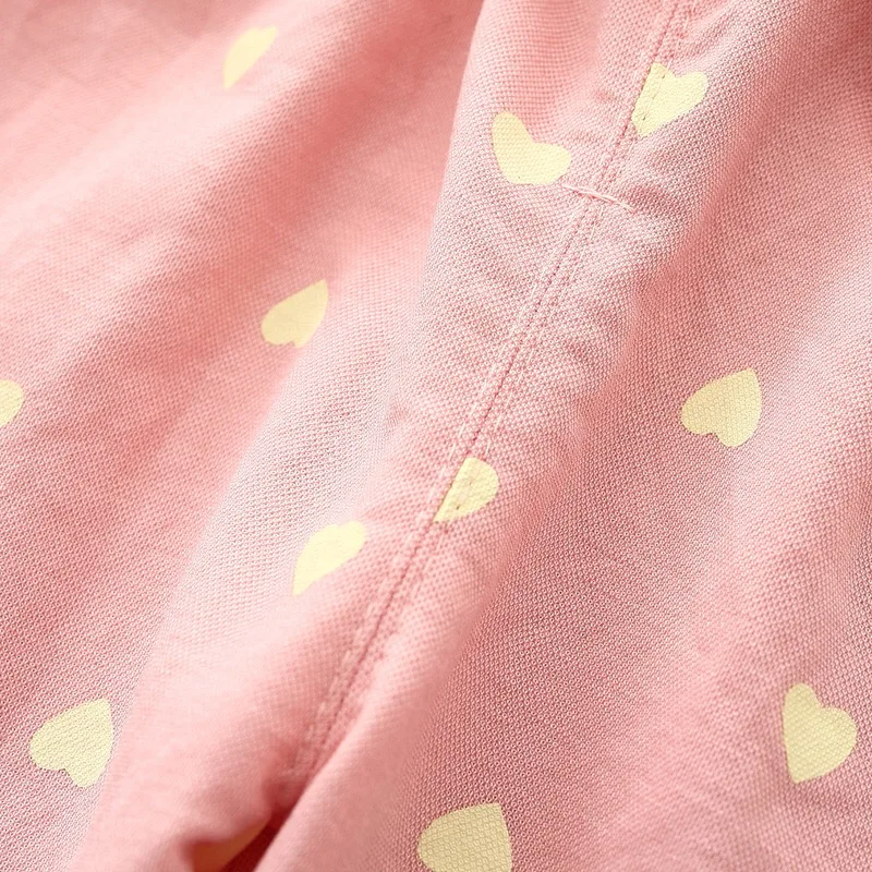 Весенне летние штаны для новорожденных хлопковые леггинсы с принтом сердца