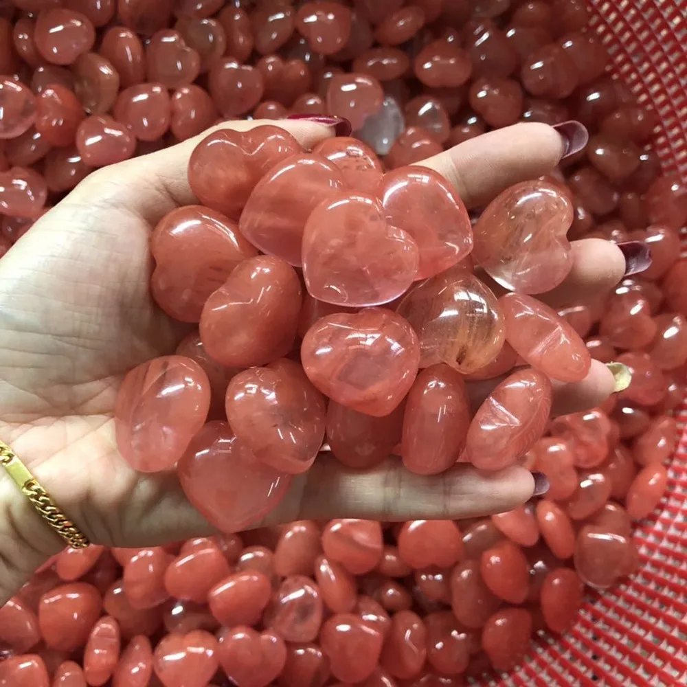 1pcs 3 Sizes Natural Heart Shaped Stone Rose Quartz Striped Agate Crystal Carved Palm Love Healing Gemstones Home Decoration | Дом и сад