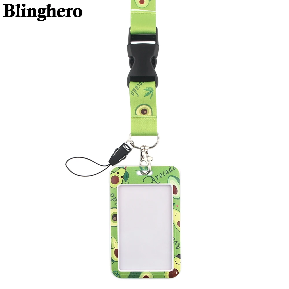 

CB0185 Fruit Avocado Student Access Card Holder Employee Name ID Card Cover Work Certificate Identity Badge Business Case