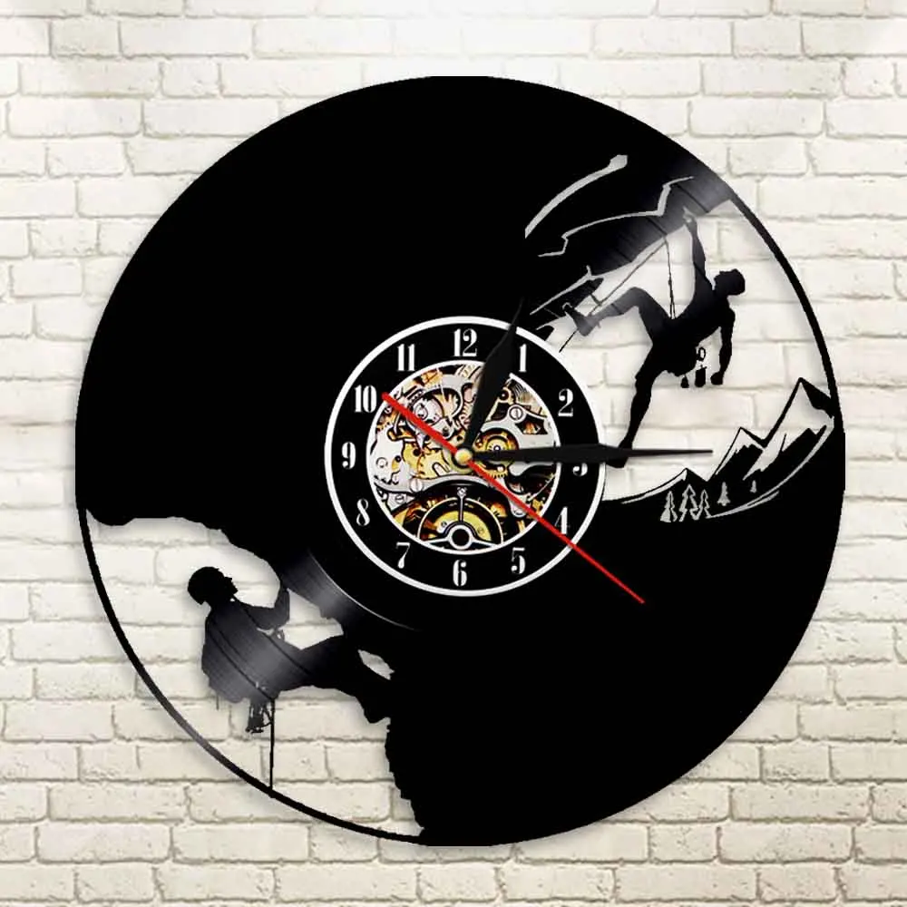 Настенные часы с виниловой пластинкой для экстремальных видов спорта альпинизма