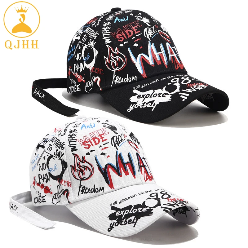 

Graffiti Baseball Cap Fashion Korean Style Personality Curved Edge Trendy Men and Women Personality Wild Cap Sun Hat