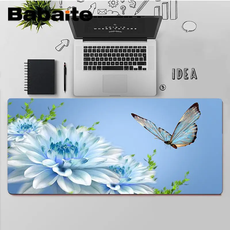 

Babaite Top Quality Flower Butterfly Beautiful Anime Mouse Mat Free Shipping Large Mouse Pad Keyboards Mat