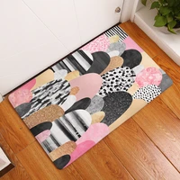 geometric style indoor mat sector shape pattern non slip bathroom rug decorative kitchen carpet home decor entrance doormat
