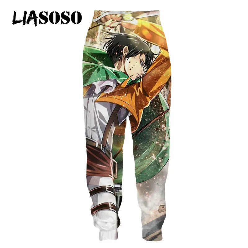 

LIASOSO 3D Print Unisex Anime Attack on Titan Cool Casual Sweatpants Harajuku Fashion Sweat Pants Street Hip Pop Baggy Pants