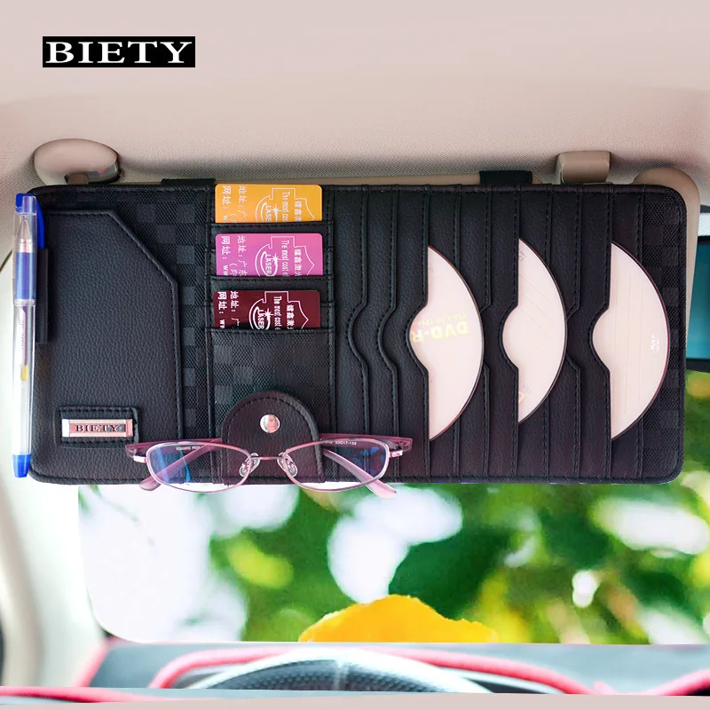 Многофункциональный автомобильный солнцезащитный козырек держатель для карт 9