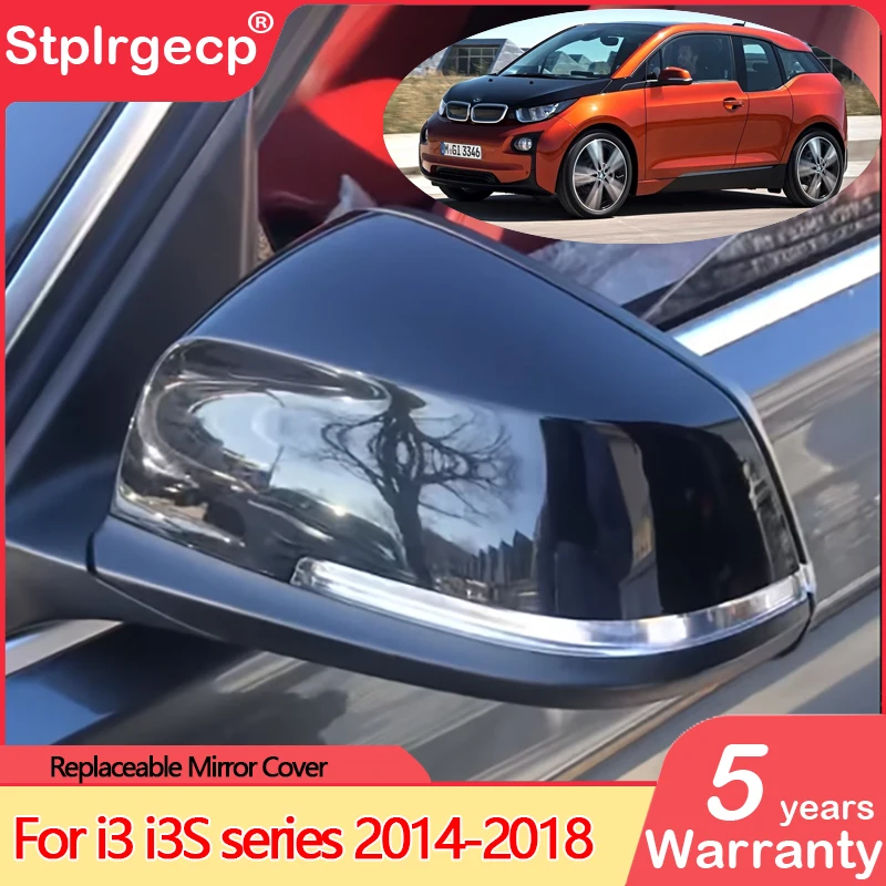 Для BMW i3 i3S серия 2014-2018 яркий черный Автомобильный обзор зеркальный корпус боковое