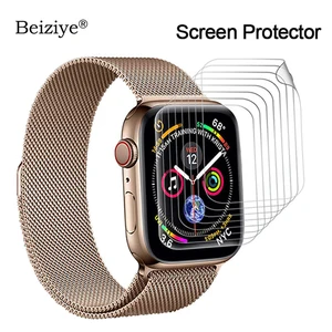 Мягкая Гидрогелевая полноэкранная защита для Apple Watch 38 мм 42 мм Series 3 2 для iWatch 40 мм 44 мм Series 4 5 6 SE, прозрачная пленка из ТПУ HD