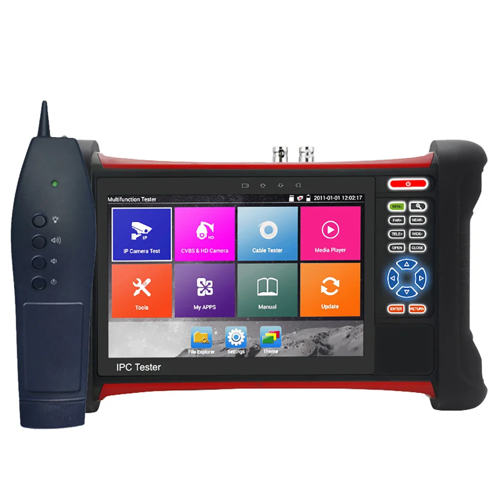 TI-9697ADH 7 дюймов 4 к ip-камера тестер kamery CCTV 8MP TVI CVI SDI CVBS IP AHD Тестер монитор безопасности камера тестер HDMI TDR OPM Tracer - Цвет: TI-9697ADH