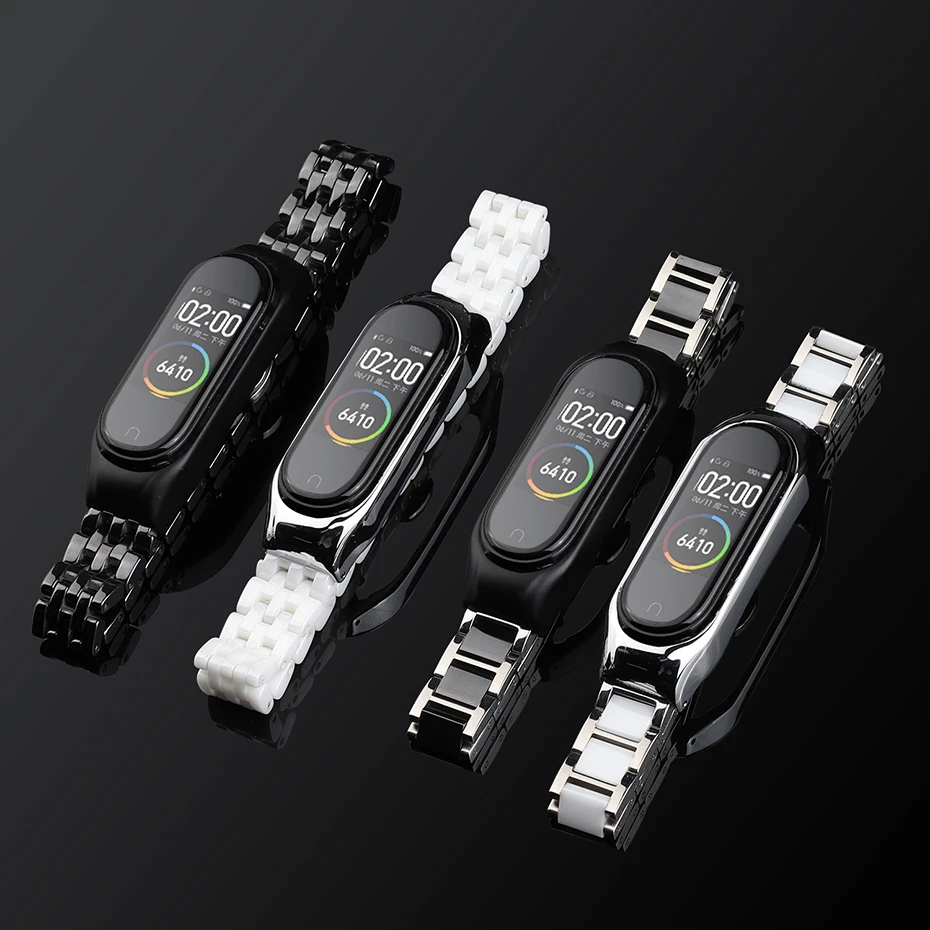 Браслет для xiaomi mi band 4 3 сменный ремешок из керамики двойная эластичная Пряжка