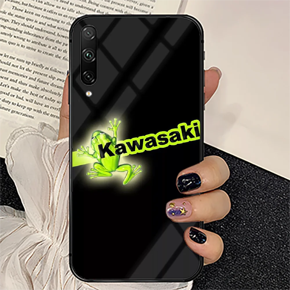 

Moto Kawasaki Ninja Phone Tempered Glass Case Cover For huawei honor 7 8 9 10 20 A X S lite i pro Silicone Waterproof Coque