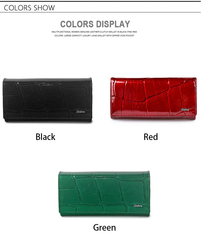 Женский кожаный Длинный кошелек 2021 для мелочи клатч модный вместительный с