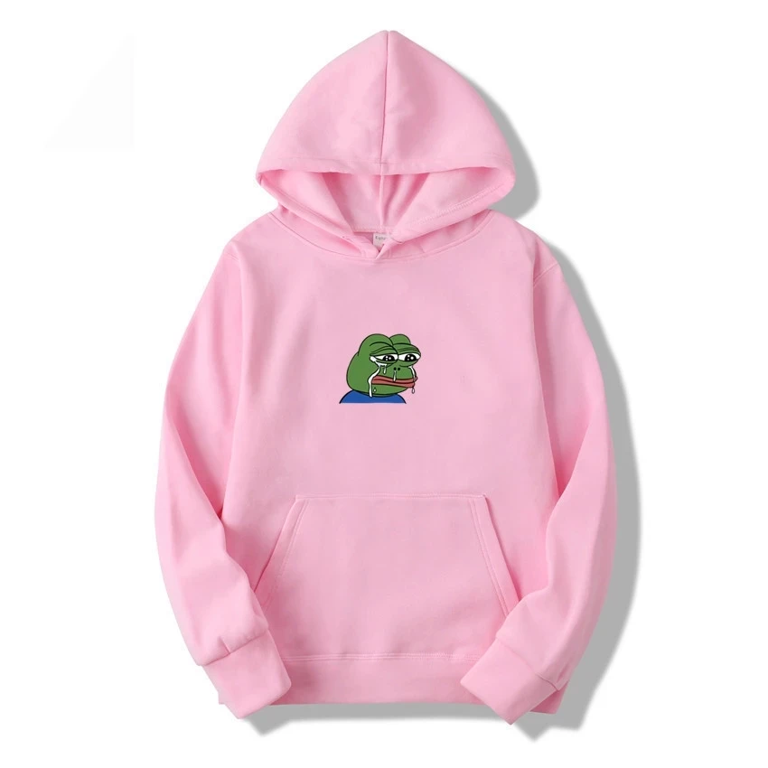 

Man Woman Pullover Sweatshirt Funny Graffiti Print Sad Frog Hoodies Fashion Men's Women's Hip Hop Fleece Multicolor Hooded S-3XL