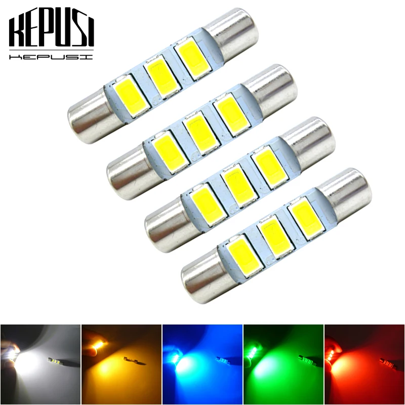 Светодиодная лампа для автомобилей 4x T6 28 мм 29 5630 3SMD 12 В|Сигнальная лампа| |