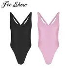 Feeshow, мужские стринги, трико, боди, Мужской Цельный Нижнее белье Sissy, боди с высоким вырезом, купальный костюм Homme, нижнее белье