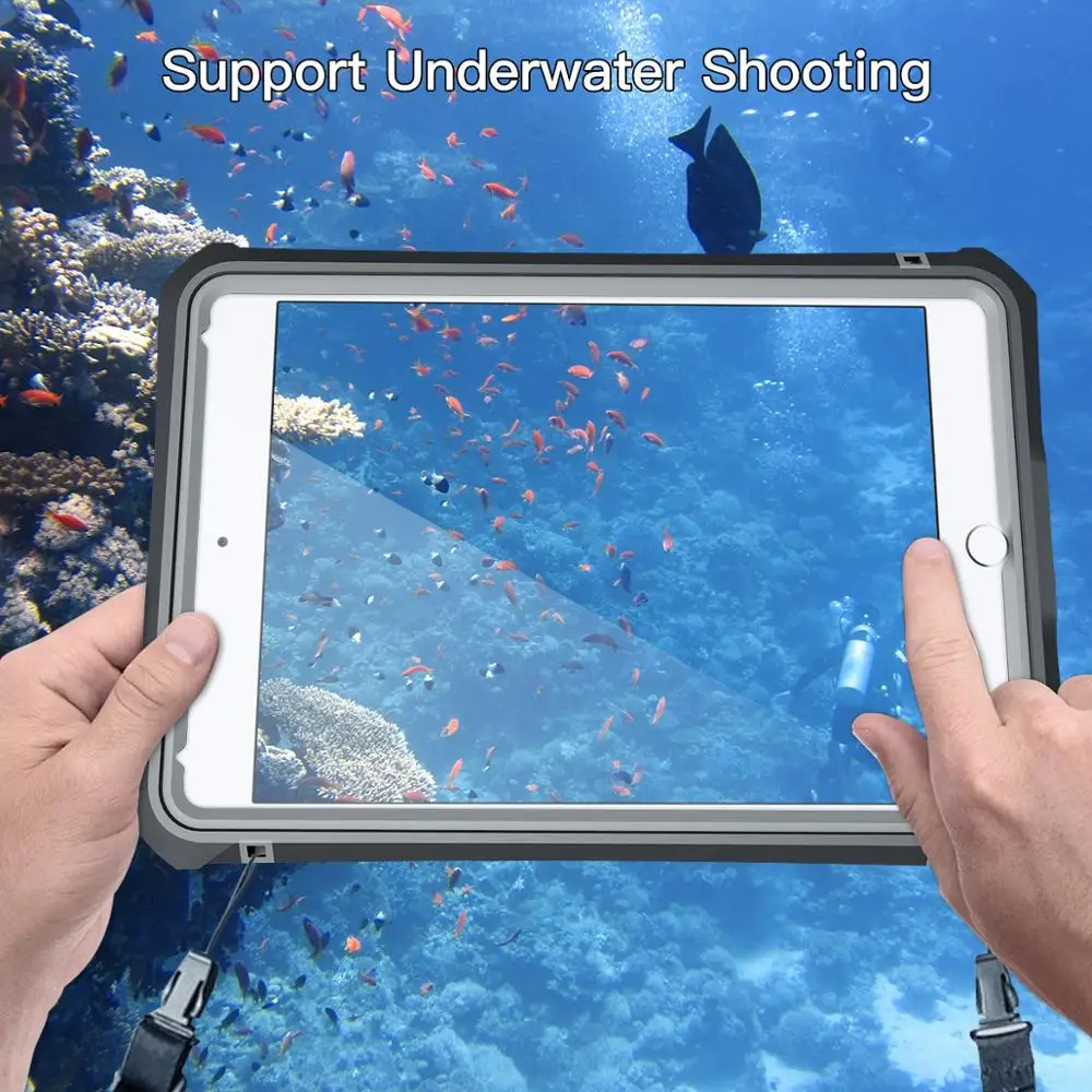 Водонепроницаемый чехол для IPad Mini 4 5 с держателем карандашом из ТПУ Прозрачный