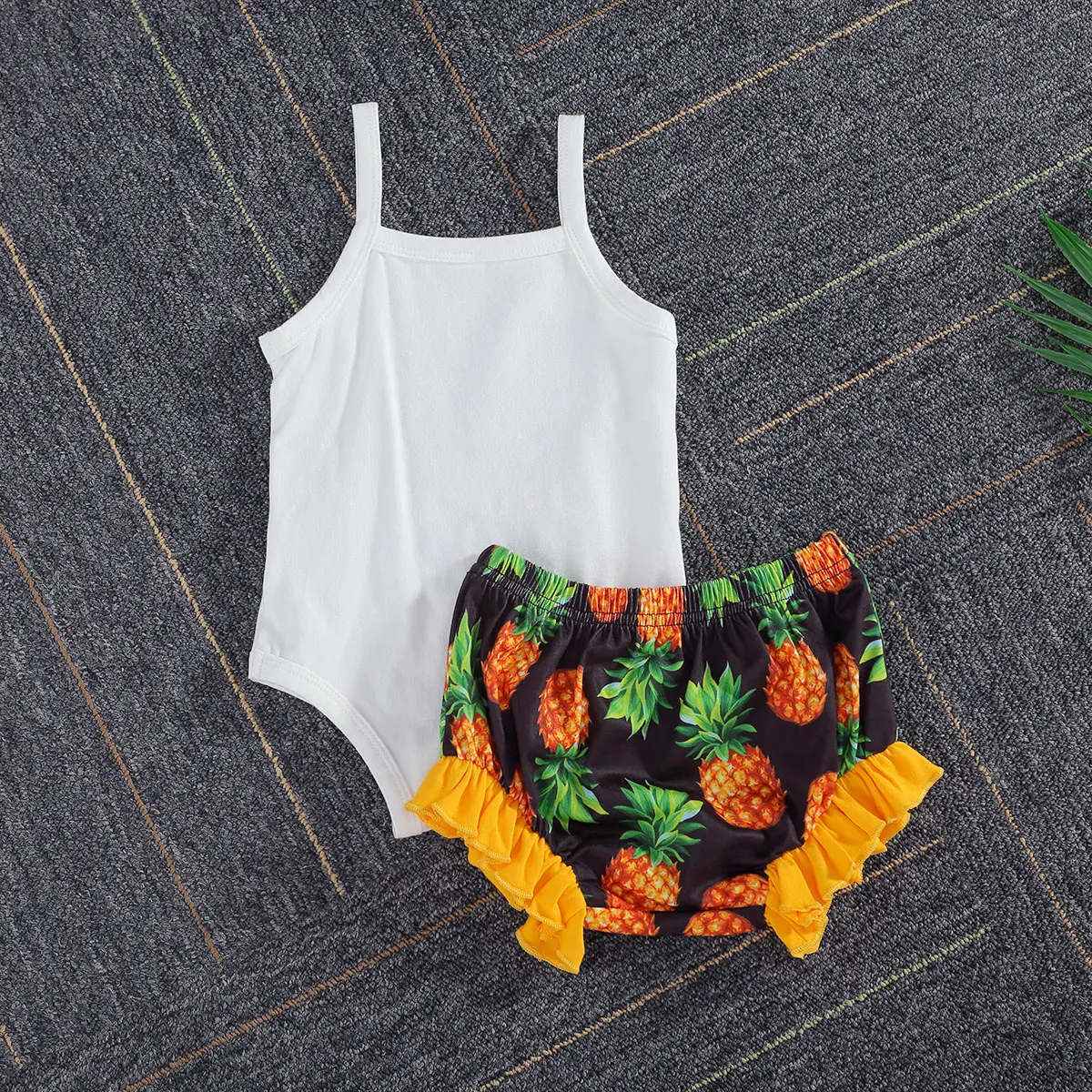 

Summer Toddler Baby Girl Clothes Set Romper Top Floral Printed Pants 2Pcs Outfit Set 0-24M