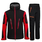 Мужская походная куртка и брюки, зимняя водонепроницаемая Флисовая теплая куртка для активного отдыха на открытом воздухе, кемпинга, походов