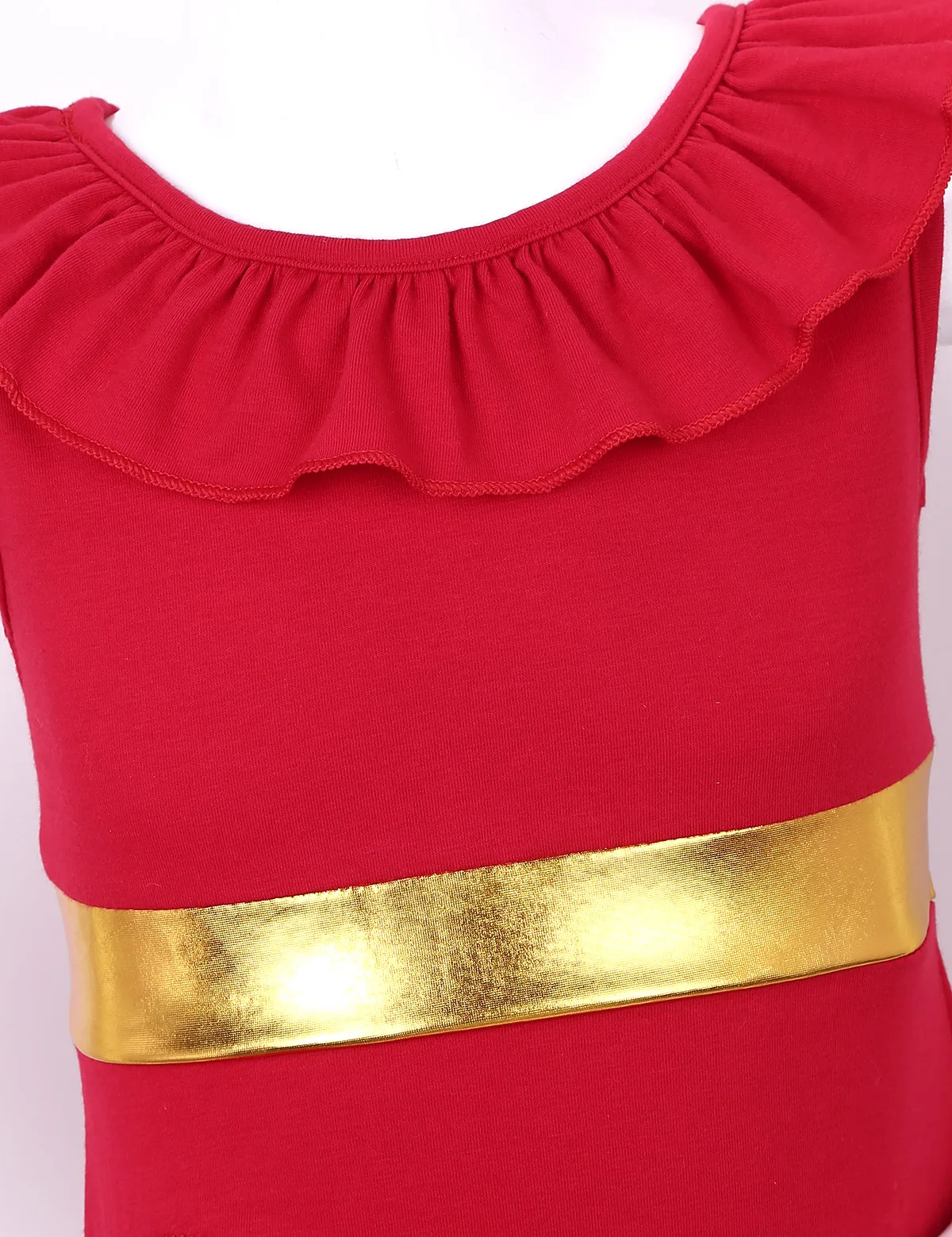 Одежда для маленьких девочек летнее красное платье без рукавов с оборками