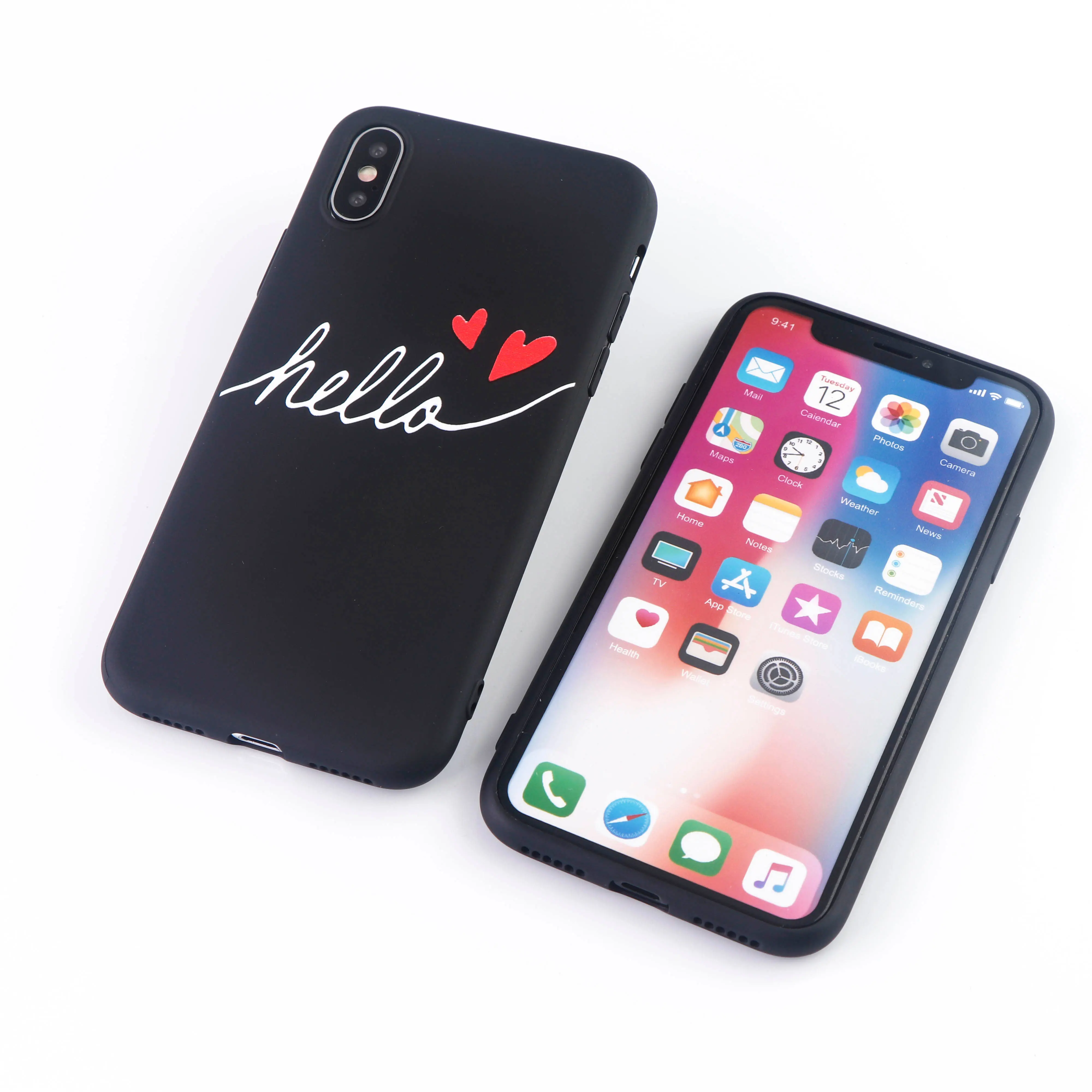 Trendy Letter phone case for iPhone 6s 7 8 11 Plus Pro X XS Max XR Alien cases soft silicone fitted cell Phone Accessories cover |
