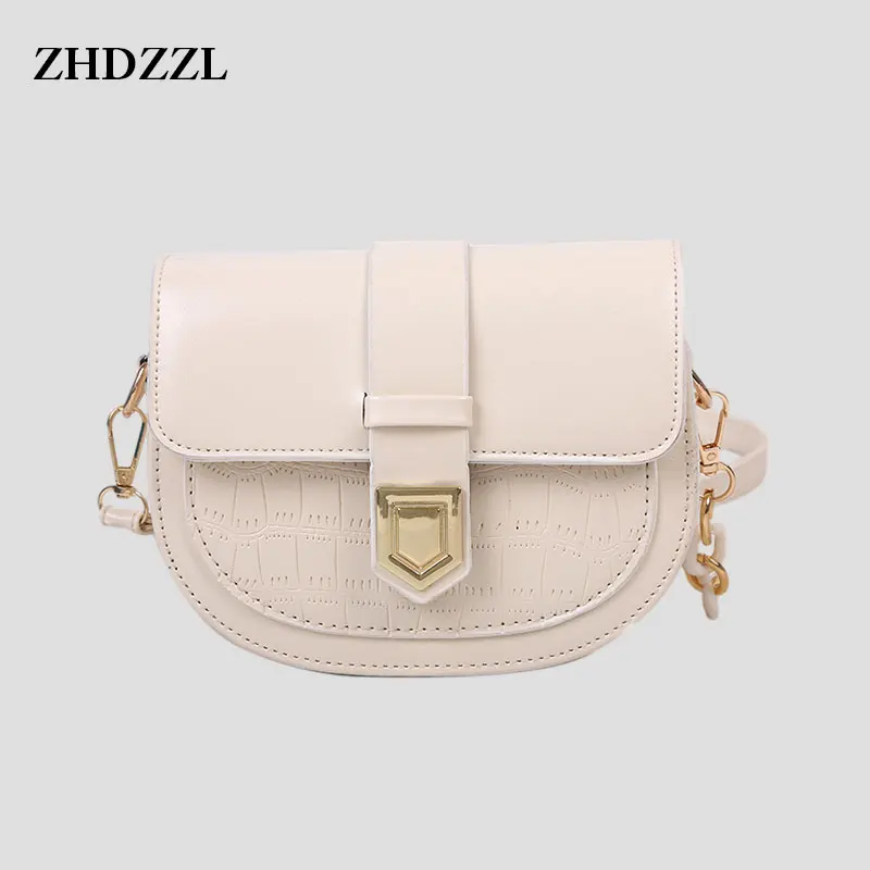

Женская дизайнерская сумка-седло с крокодиловым узором, однотонная модная сумка-мессенджер, женская сумка через плечо, роскошные Брендовые...