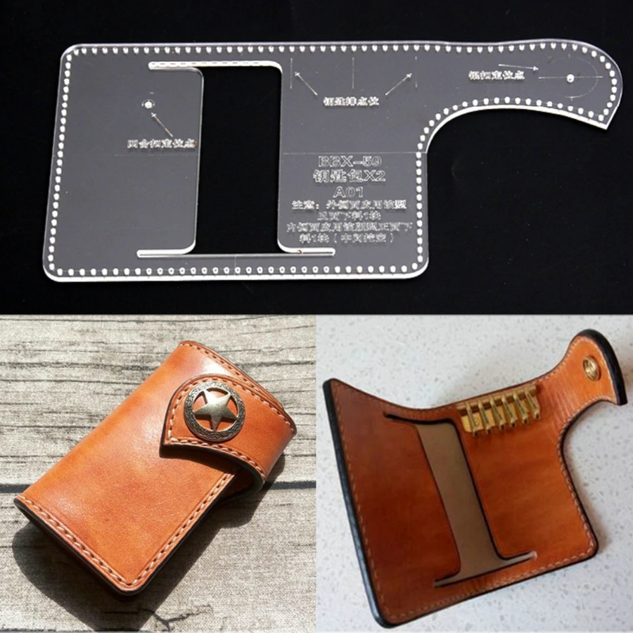 

Сделай Сам кожа ручная работа акриловый брелок бумажник трафарет