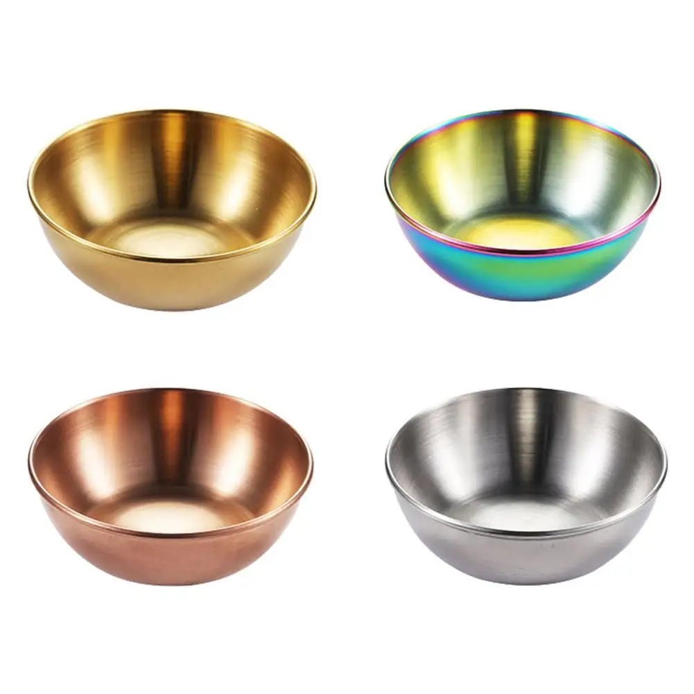 

1pc Sauce Dish Appetizer Serving Tray Stainless Steel Sauce Dishes Spice Plates Seasoning Dipping Bowl Kitchen Supplies Plates