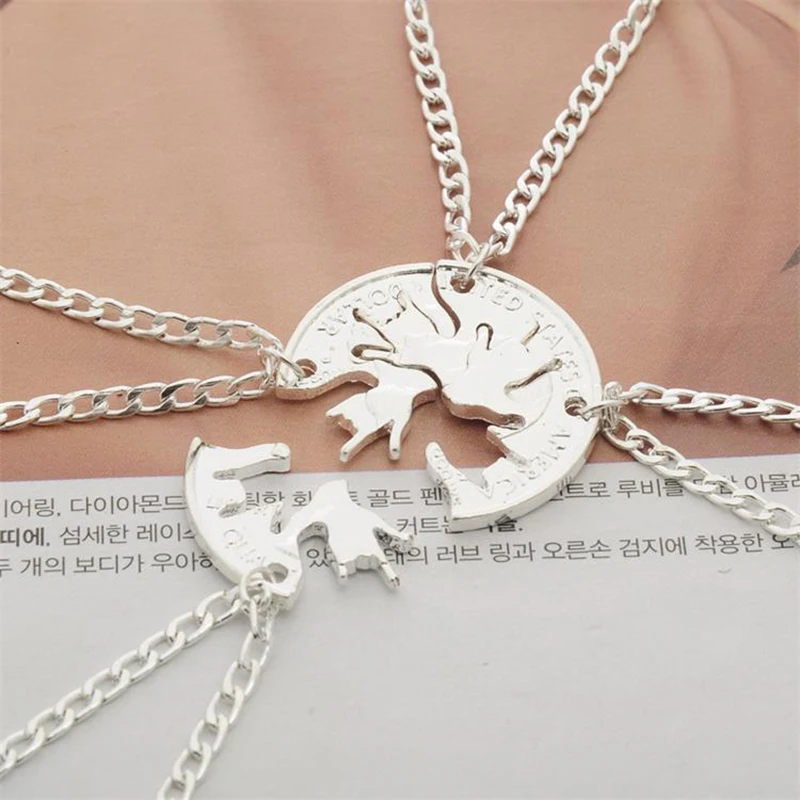 4 шт./компл./набор рок жесты рука сплайсинга кулон ожерелье для женщин мужчин