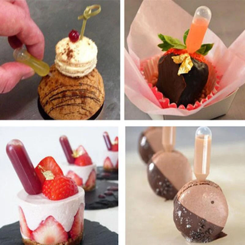 50 шт./упак. желе для мороженого молочный коктейль соломенная капельница торта