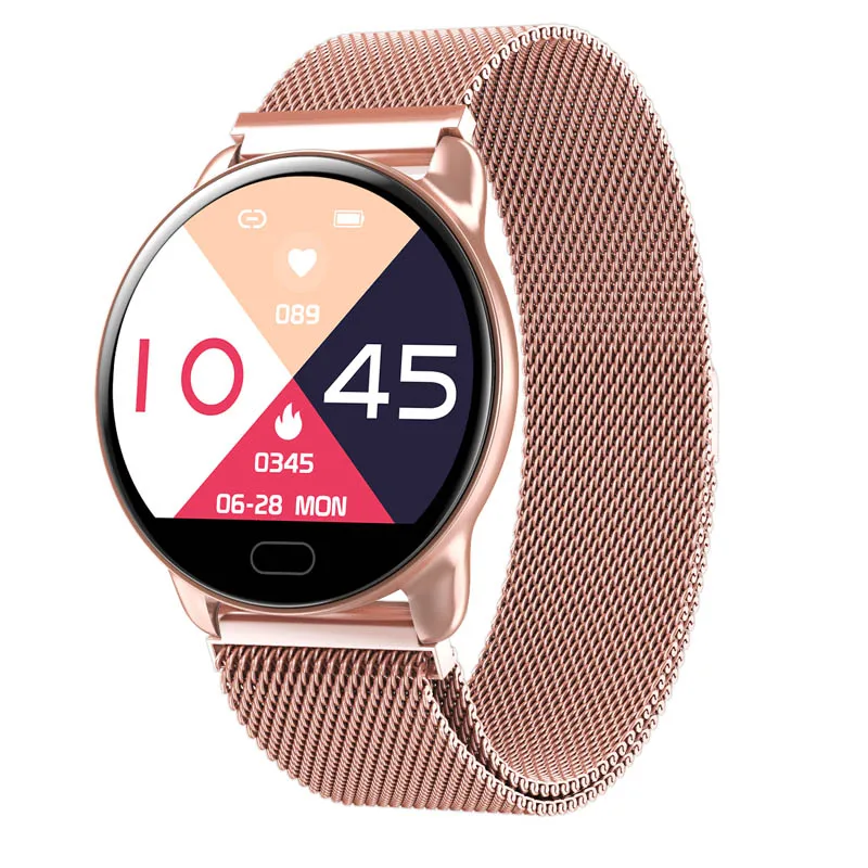 gold Longet новейший K9 SmartWatch цветной сенсорный экран с пульсометром отслеживание активности сообщения уведомления спортивный браслет для бега - Цвет: gold