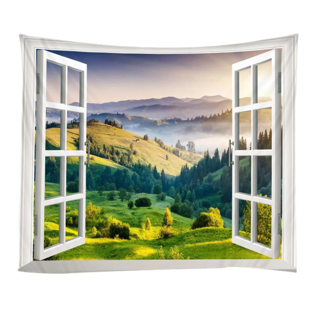 

3D Crafts Tapestry Print Wall Hanging Landscape Blanket Decorations 150x200cm