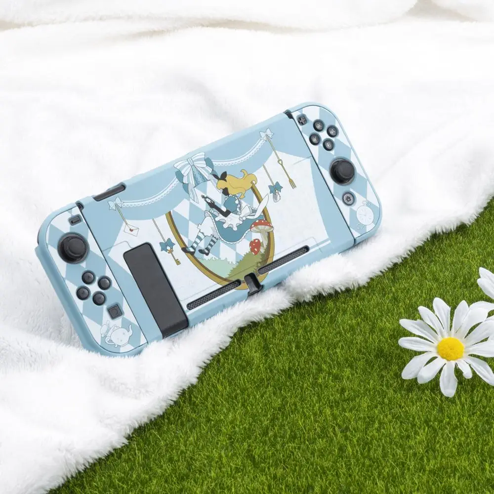 Чехол GeekShare Nintendo Switch Kawaii Алиса в стране чудес мультяшная девушка Жесткий задняя