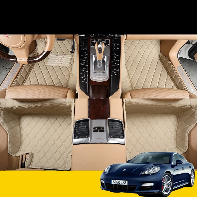 Кожаные автомобильные коврики lsrtw2017 для porsche panamera 2010 2020 2019 2018 2017 2016 2015 2014 2013 2012