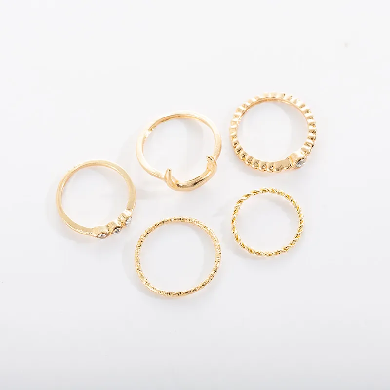 Женский комплект колец с опалом ADOLPH 5 шт./компл. богемное Винтажное кольцо Луной