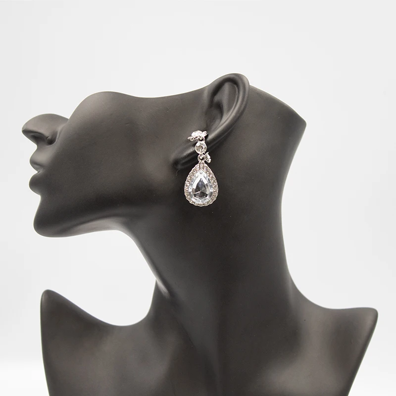 Серьги Свадебные ювелирные изделия Стразы свадебные серьги для женщин круглые